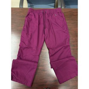 Purple Label by Healing Hands Wine Colored Tanya Scrub Pants Size Large Petite